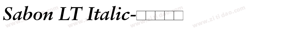 Sabon LT Italic字体转换